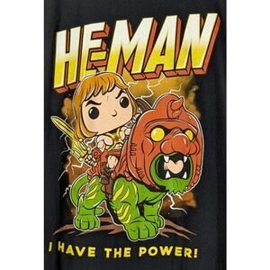 Funko Pop Tee He-Man Masters of the Universe T Shirt Large Black Graphic